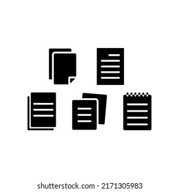 Paperwork Icon Set Vector Symbol Design Illustration