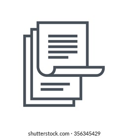 Paperwork icon suitable for info graphics, websites and print media and  interfaces. Line vector icon.