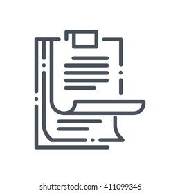 Paperwork icon suitable for info graphics, websites and print media and  interfaces. Hand drawn style, line, vector icon.