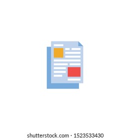Paperwork icon. Trendy flat style isolated on white background. Symbol for the design of your website, logo, interface. Vector illustration