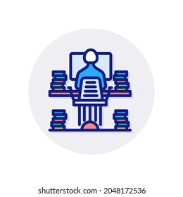 Paperwork  icon in vector. Logotype