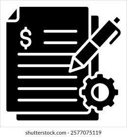 Paperwork Management Icon Element For Design
