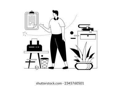 Paperwork, Office Vectors Illustration Flat Line - Powered by Shutterstock - Get 15% off with code: PIKWIZARD15