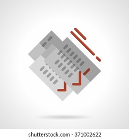 Paperwork symbol. Signing of documents for rental and purchase of property. Agreement. Real estate  agency. E-business. Vector icon flat color style. Web design element for site, mobile and business.