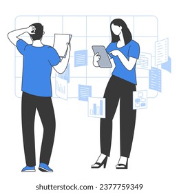 Paperwork vs electronic documents. Storing files in digital database. Storing files in digital database. Quick convenient access to storage ERP system