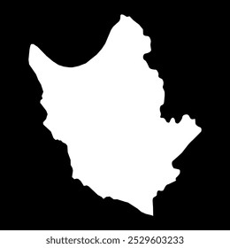 Paphos district map, administrative division of Republic of Cyprus. Vector illustration.