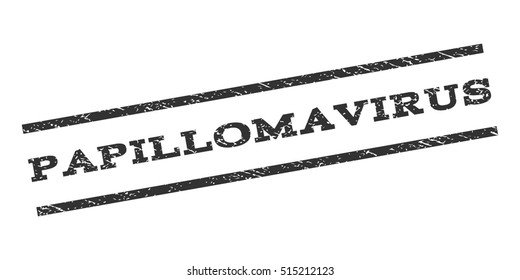 Papillomavirus watermark stamp. Text caption between parallel lines with grunge design style. Rubber seal stamp with dirty texture. Vector color ink imprint on a white background.