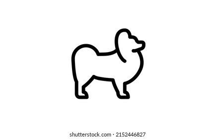 papillon icon vector icon simple perfect pixel outline design with white background good for pet shop