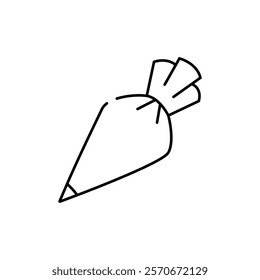 Paping bag icon vector outline