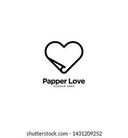 Papper Love Logo Outline Monoline