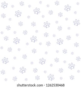 Pappy sweet paws pattern, animal foot vector background illustration