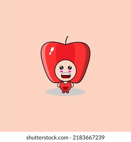 Paprica fruit character mascot vector illustration
