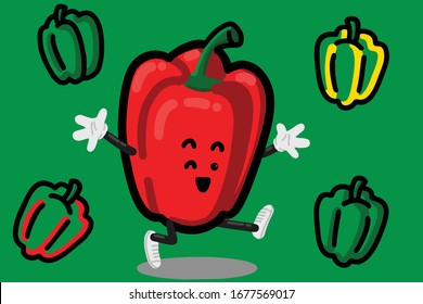 Paprica Happy and Cute Mascot