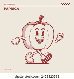 Paprica Retro Mascot, cartoon mascot