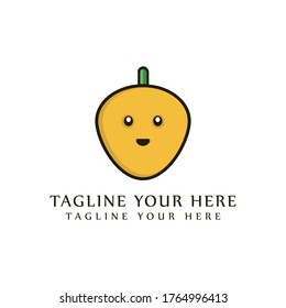diseño del logo vectorial del personaje de la paprika. Mascota del personaje de Paprika. Frutas y verduras logotipo del icono Cute Simple.