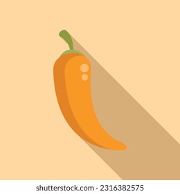 Paprika food icon flat vector. Sweet pepper. Health plant