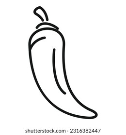Paprika food icon outline vector. Sweet pepper. Health plant