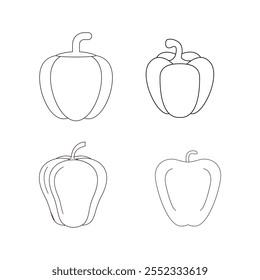 paprika fruit icon illustration design