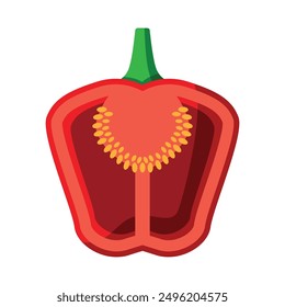 Paprika icon Cartoon illustration of paprica on white.