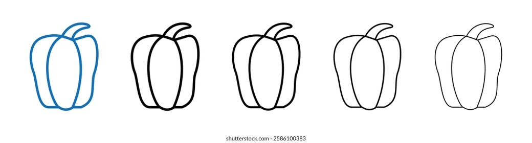 Paprika icon Outline vector logo for web ui