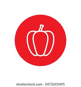 Diseño de Ilustración vectorial de iconos de pimentón