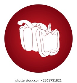 Plantilla de ilustración del vector del icono de paprika