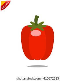 paprika icon, vector  spices sign, isolated pepper symbol