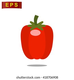 paprika icon, vector  spices sign, isolated pepper symbol