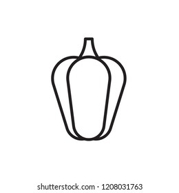 paprika icon vector. vegetable icon vector line style