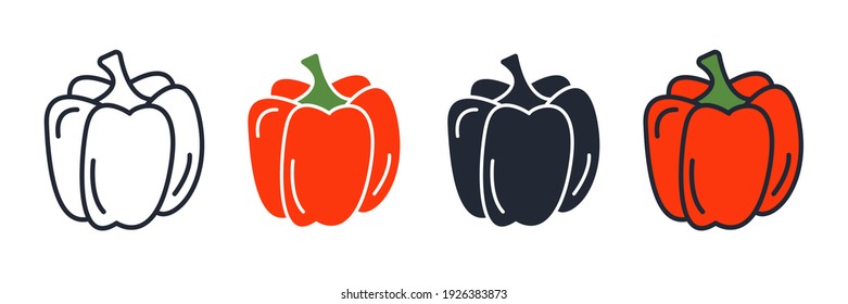 paprika icon. paprika vegetable symbol template for graphic and web design collection logo vector illustration