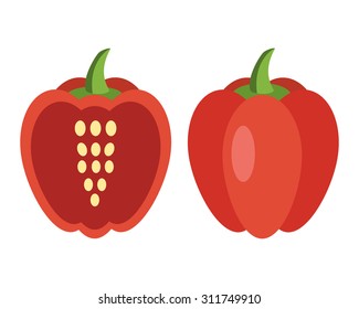 Paprika icons vector illustration