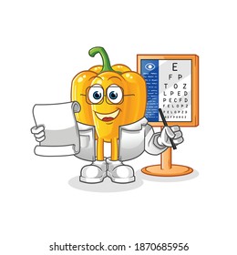 paprika oculist cartoon. cartoon mascot vector