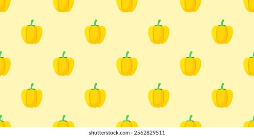 paprika pattern background. seamless pattern bell pepper. paprika flat illustration background. bell pepper pattern Background.