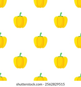 paprika pattern background. seamless pattern bell pepper. paprika flat illustration background. bell pepper pattern Background.