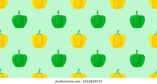 paprika pattern background. seamless pattern bell pepper. paprika flat illustration background. bell pepper pattern Background.