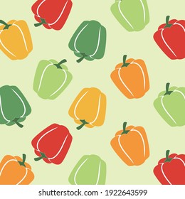Paprika-Muster in verschiedenen Farben