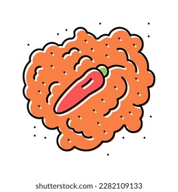 paprika pepper color icon vector. paprika pepper sign. isolated symbol illustration