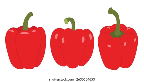 Icono de pimienta de pimentón en el estilo plano sobre fondo blanco.