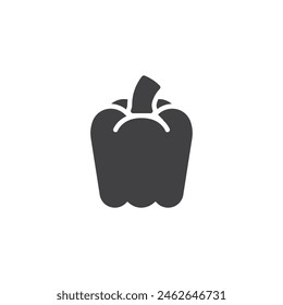 Paprika pepper vector icon. filled flat sign for mobile concept and web design. Bell pepper glyph icon. Symbol, logo illustration. Vector graphics