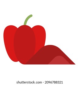 ilustración de vector de clipart plano de la especia de paprika