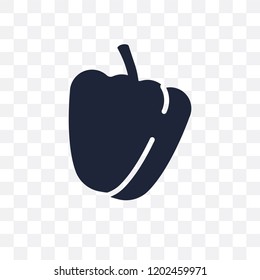 Paprika transparent icon. Paprika symbol design from Fruit and vegetables collection. Simple element vector illustration on transparent background.