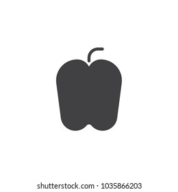 Paprika vector icon. filled flat sign for mobile concept and web design. Red pepper simple solid icon. Symbol, logo illustration. Pixel perfect vector graphics