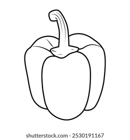 Diseño de Ilustración vectorial de pimentón sobre fondo blanco