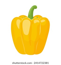 Paprika vector illustration material yellow