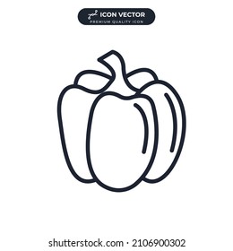 paprika vegetable icon symbol template for graphic and web design collection logo vector illustration