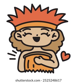 Papua Doodle Illustration - 05