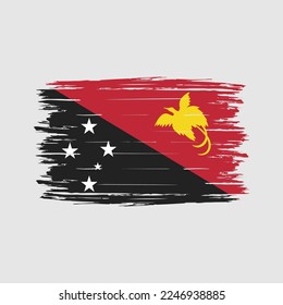 Ilustración del vector de pincel de bandera de Papúa
