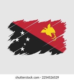 Ilustración del vector de pincel de bandera de Papúa