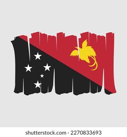 Papua Flag Brush Vector Illustration