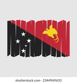 Papua Flag Brush Vector Illustration